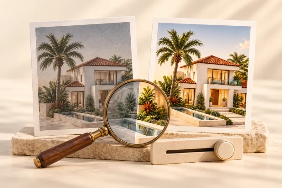 Concept illustration for AI photo enhancement